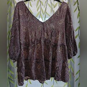 Romantic Gypsy Women's Paisley Print Top